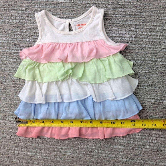 Joe Fresh Baby (6-12 Months) Sleeveless Cotton Pastel Ruffled Dress Or Top - Picture 6 of 9
